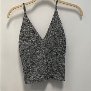 Grey knit tank top
